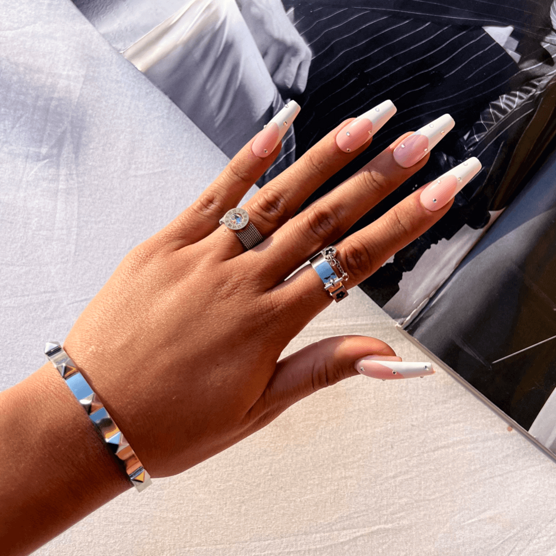 Charm 18k Gold Plated Ring - Silver