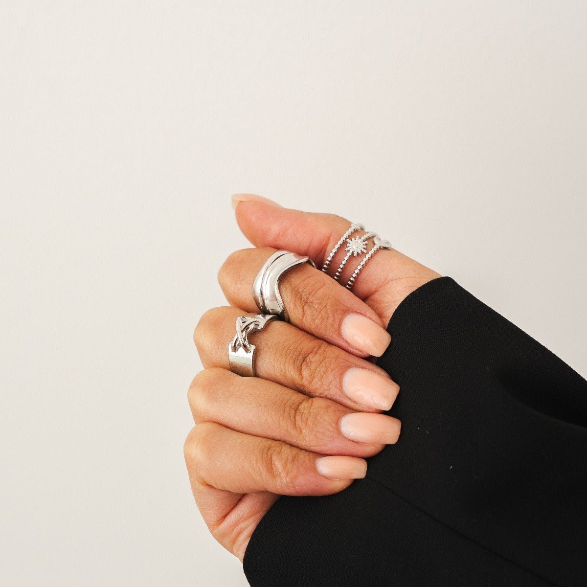 Corset 18k Gold Plated Ring - Silver