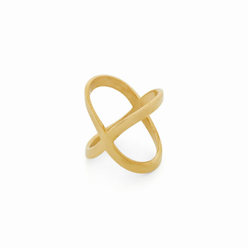 X Ring 18k Gold Plated