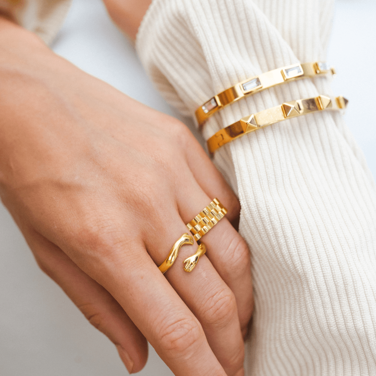 Embrace 18k Gold Plated Ring