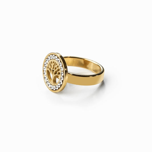 Tree of Life 18k Gold Plated Ring