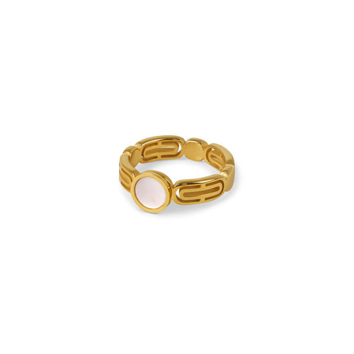 Athena Mother-of-Pearl Ring 18k Gold Plated