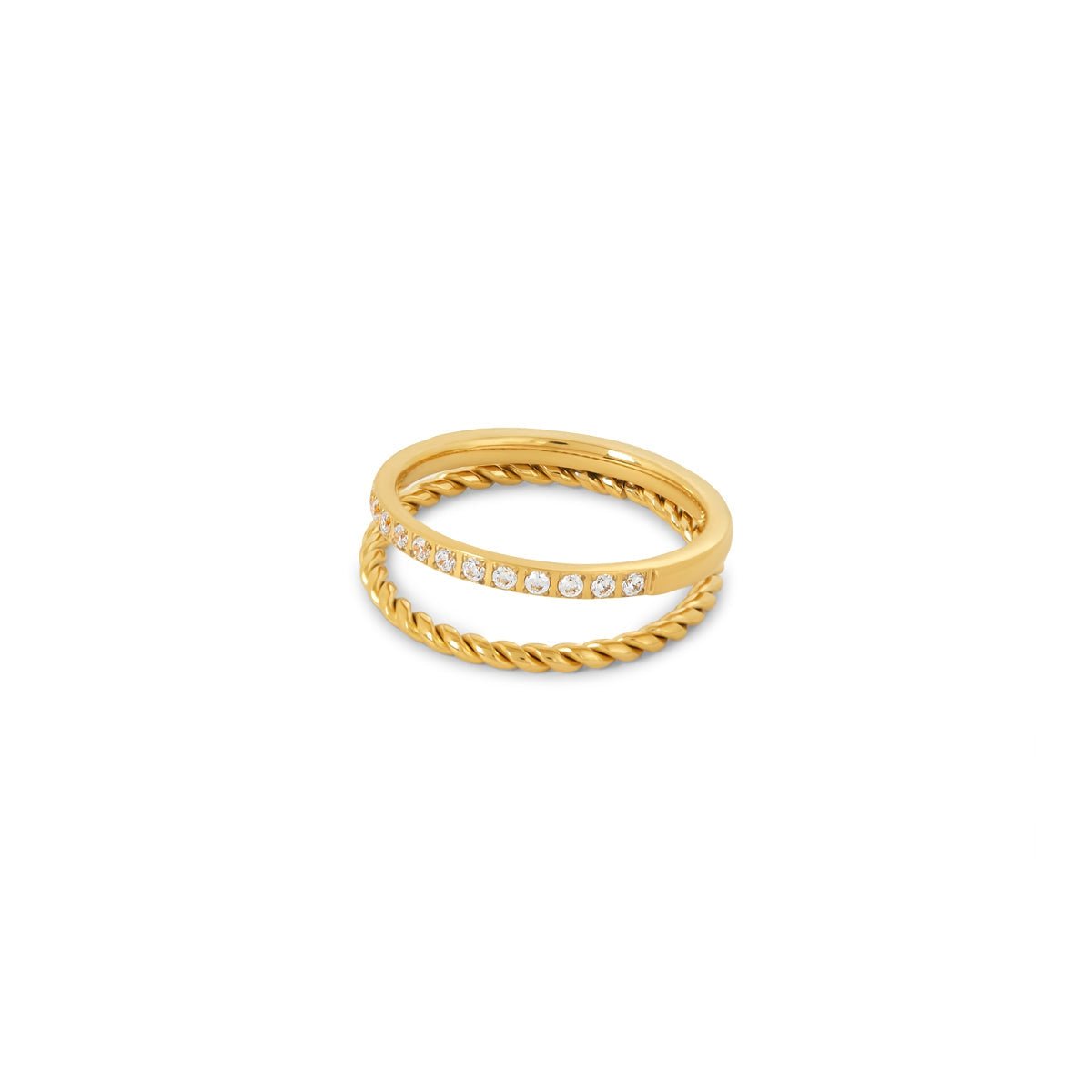 Aurora Crystal Ring 18k Gold Plated