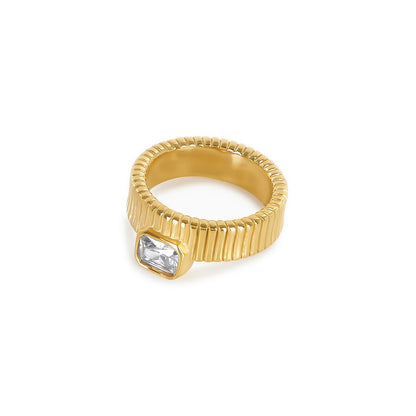 Capri Crystal Ring - 18k Gold Plated