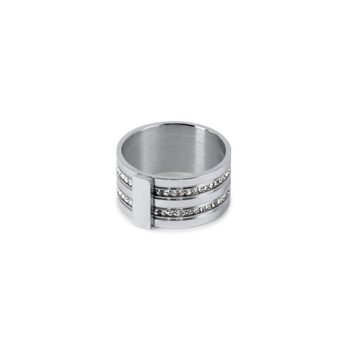 Caviar Stack 18k Gold Plated Ring - Silver