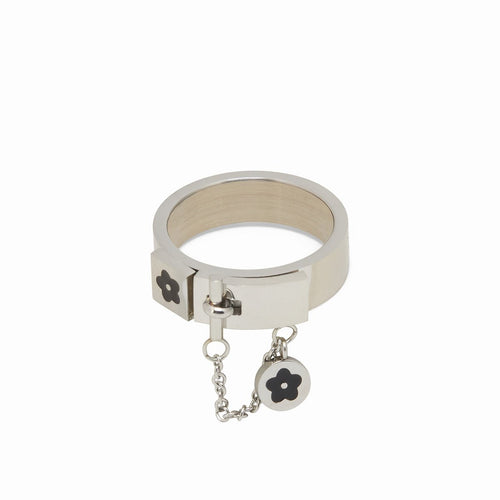 Charm 18k Gold Plated Ring - Silver