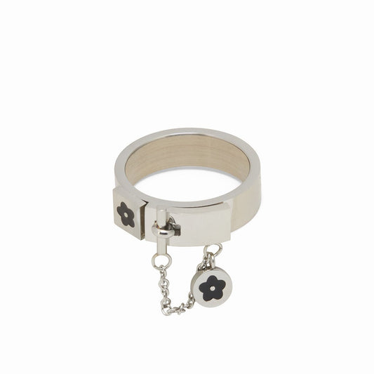 Charm 18k Gold Plated Ring - Silver