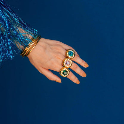 Dulcis Cocktail Ring - 18k Gold Plated
