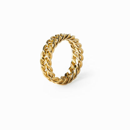 Chain Link 18k Gold Plated Ring