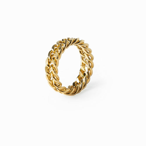 Chain Link 18k Gold Plated Ring