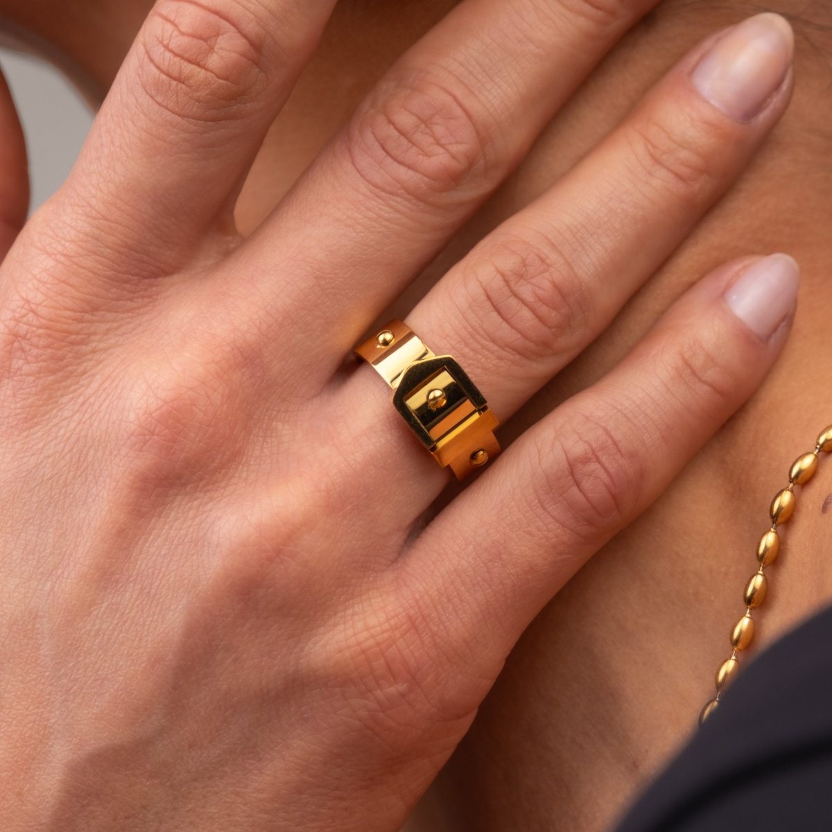 Corset 18k Gold Plated Ring