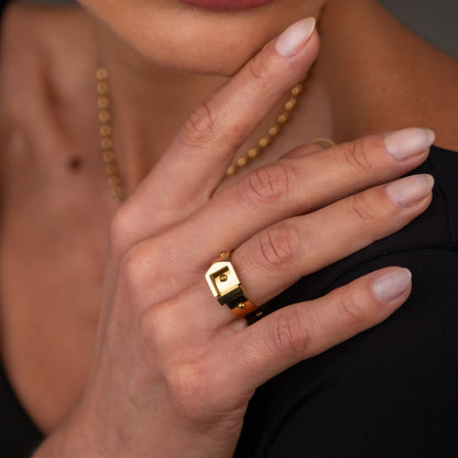Corset 18k Gold Plated Ring