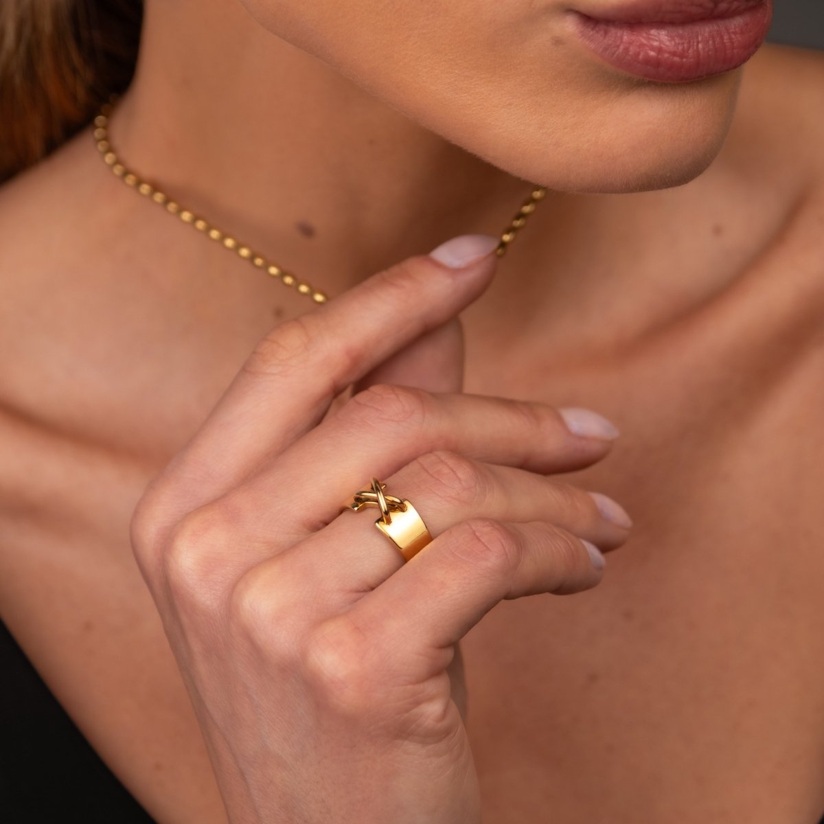 Corset 18k Gold Plated Ring