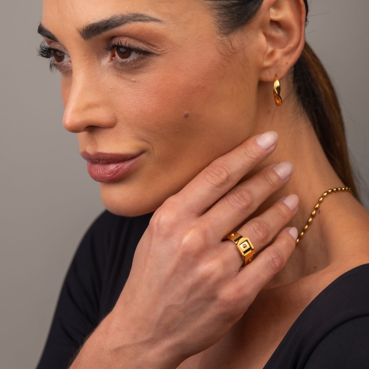 Corset 18k Gold Plated Ring