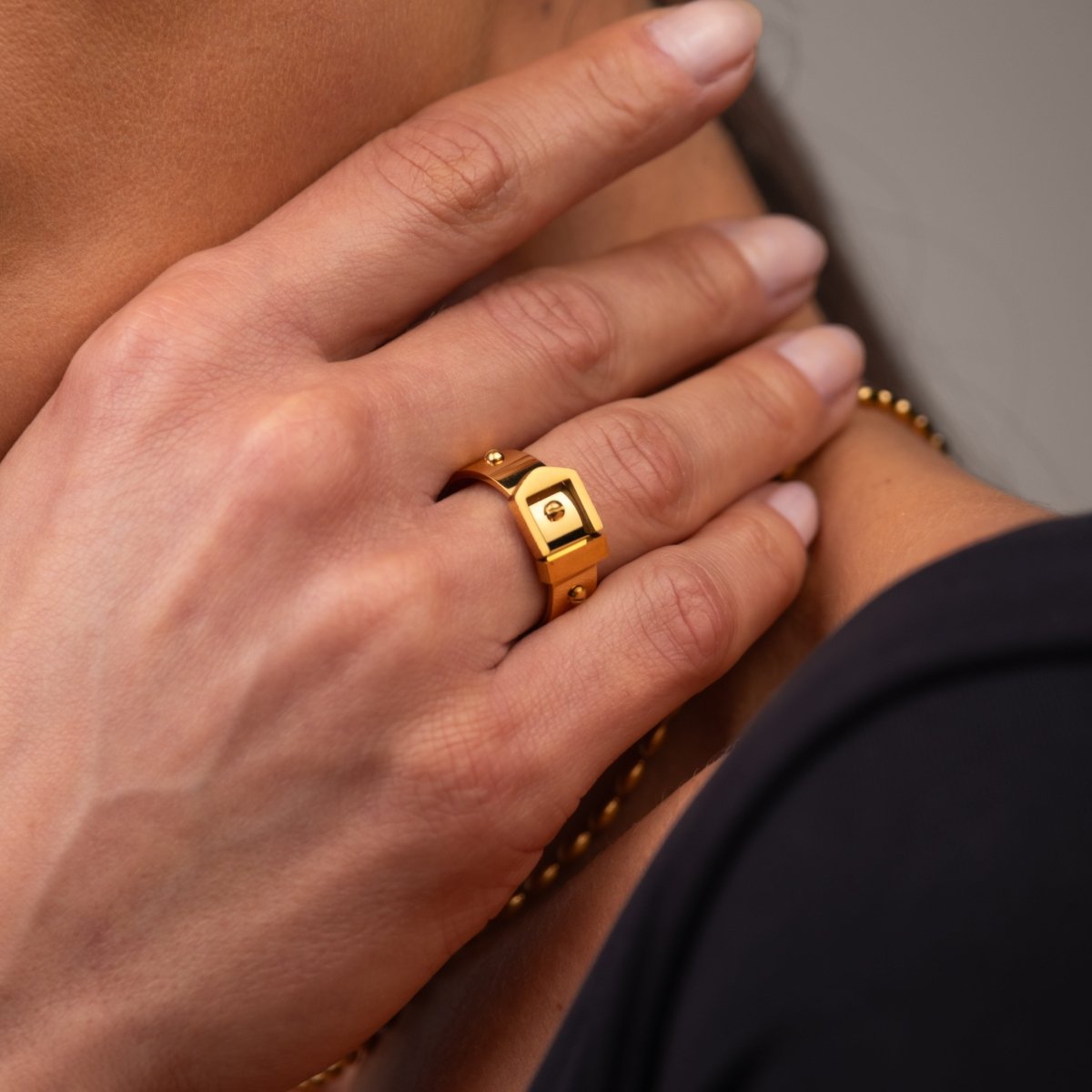 Corset 18k Gold Plated Ring