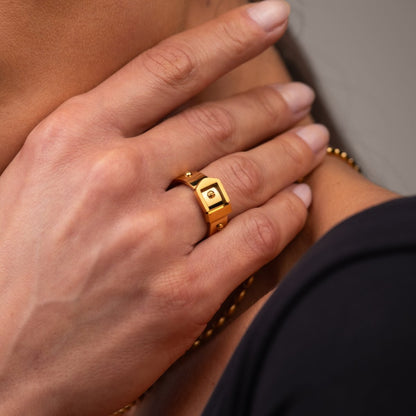 Corset 18k Gold Plated Ring