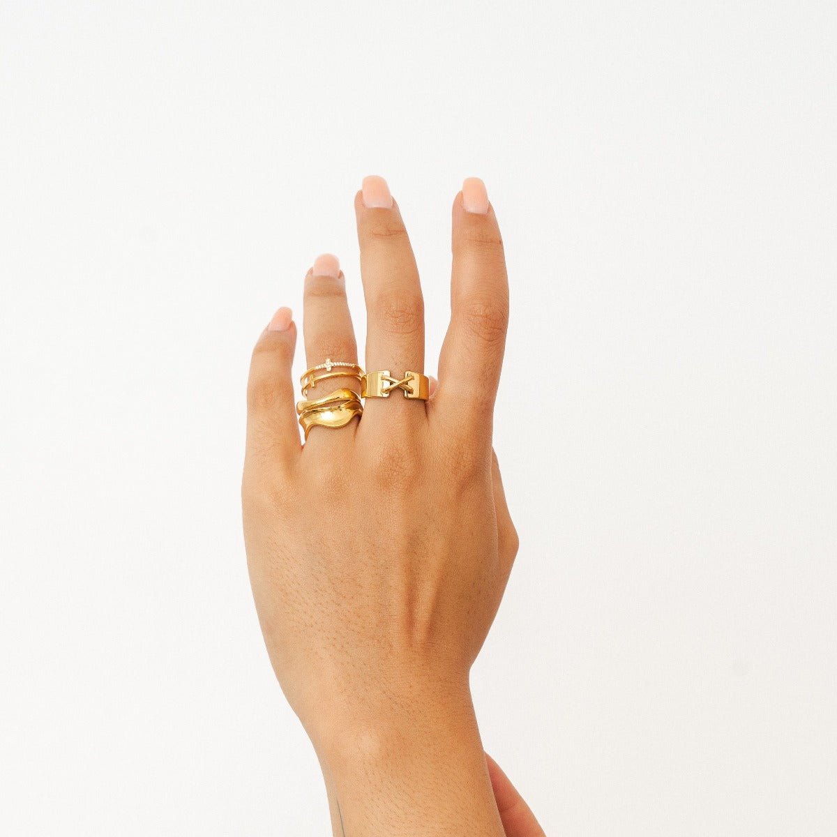 Corset 18k Gold Plated Ring