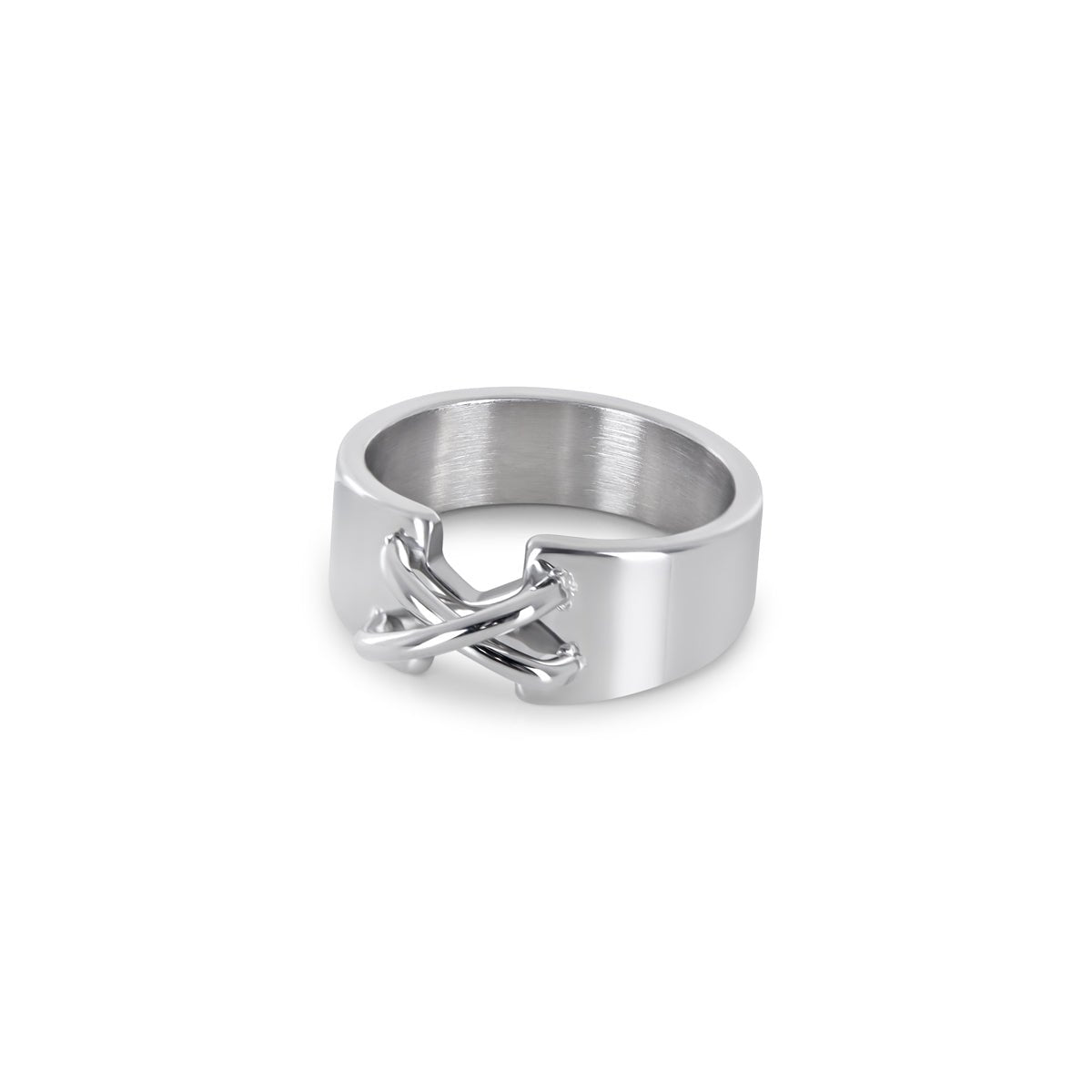 Corset 18k Gold Plated Ring - Silver