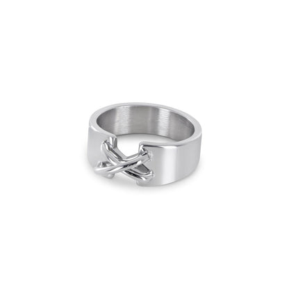 Corset 18k Gold Plated Ring - Silver