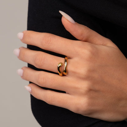 Embrace 18k Gold Plated Ring