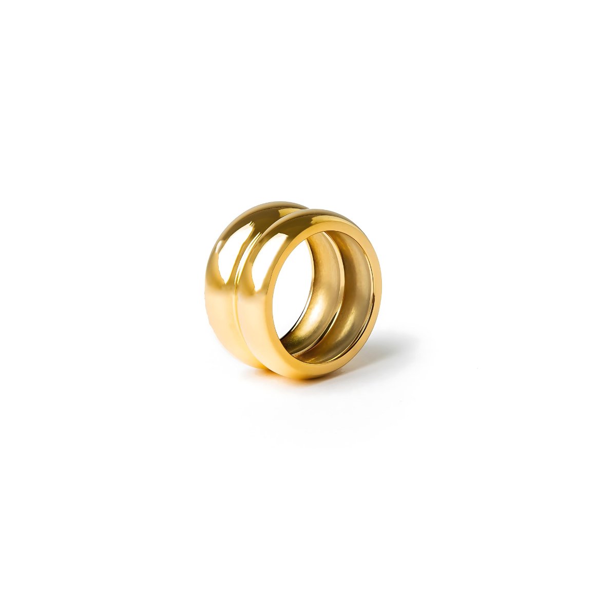 Double Chunky Ring - 18k Gold Plated
