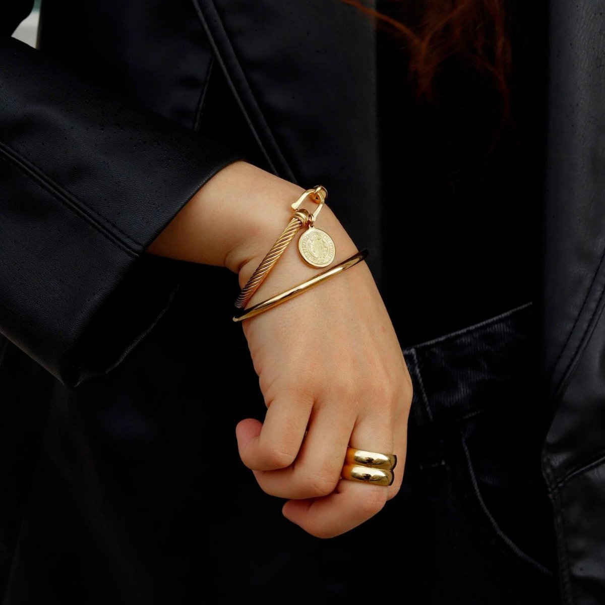 Double Chunky Ring - 18k Gold Plated