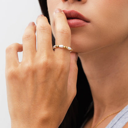 Pearl Dress Ring - 18k Gold Plated