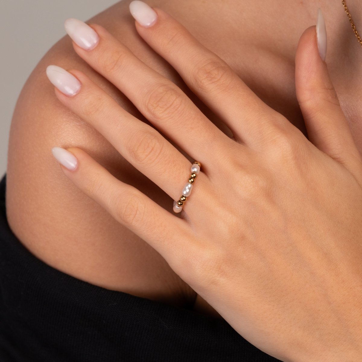 Pearl Dress Ring - 18k Gold Plated