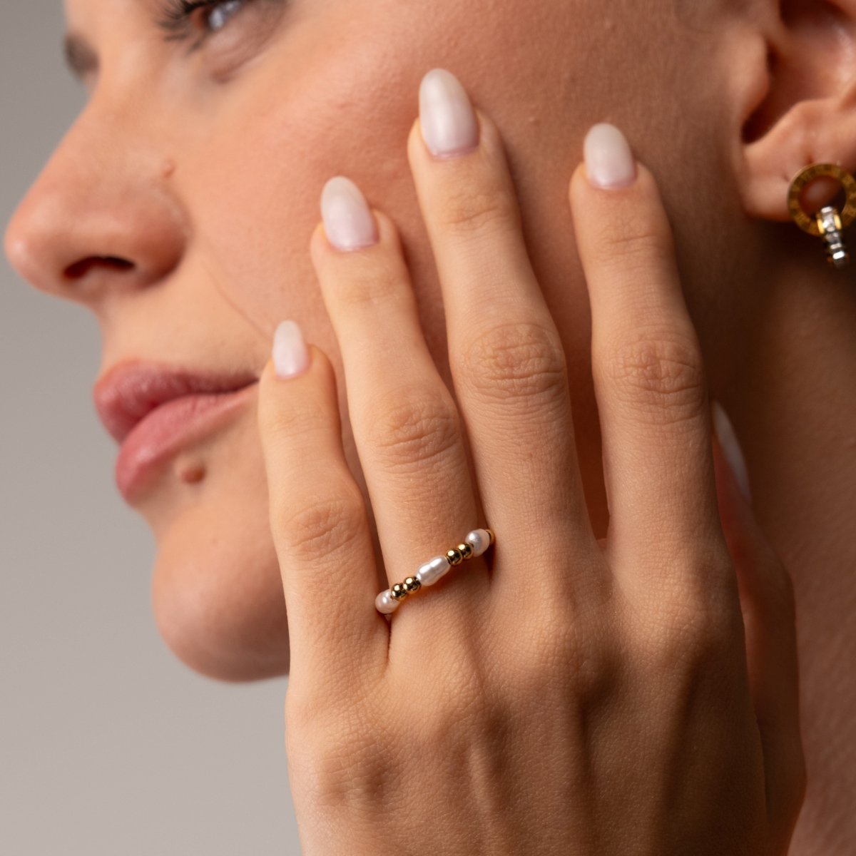 Pearl Dress Ring - 18k Gold Plated