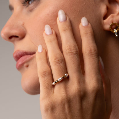Pearl Dress Ring - 18k Gold Plated