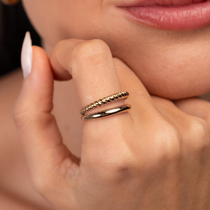 Duo Ring - 18k Gold Plated