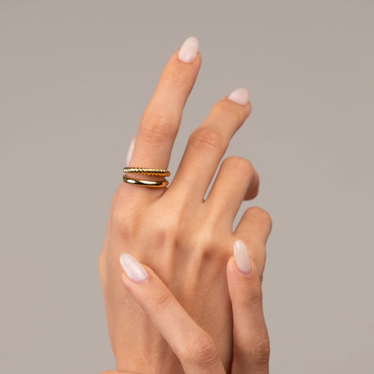 Duo Ring - 18k Gold Plated