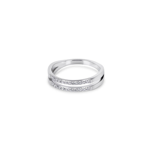 Double Sparkle Ring - Silver
