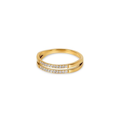 Double Layer Ring - 18k Gold Plated