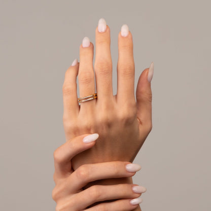 Double Layer Ring - 18k Gold Plated