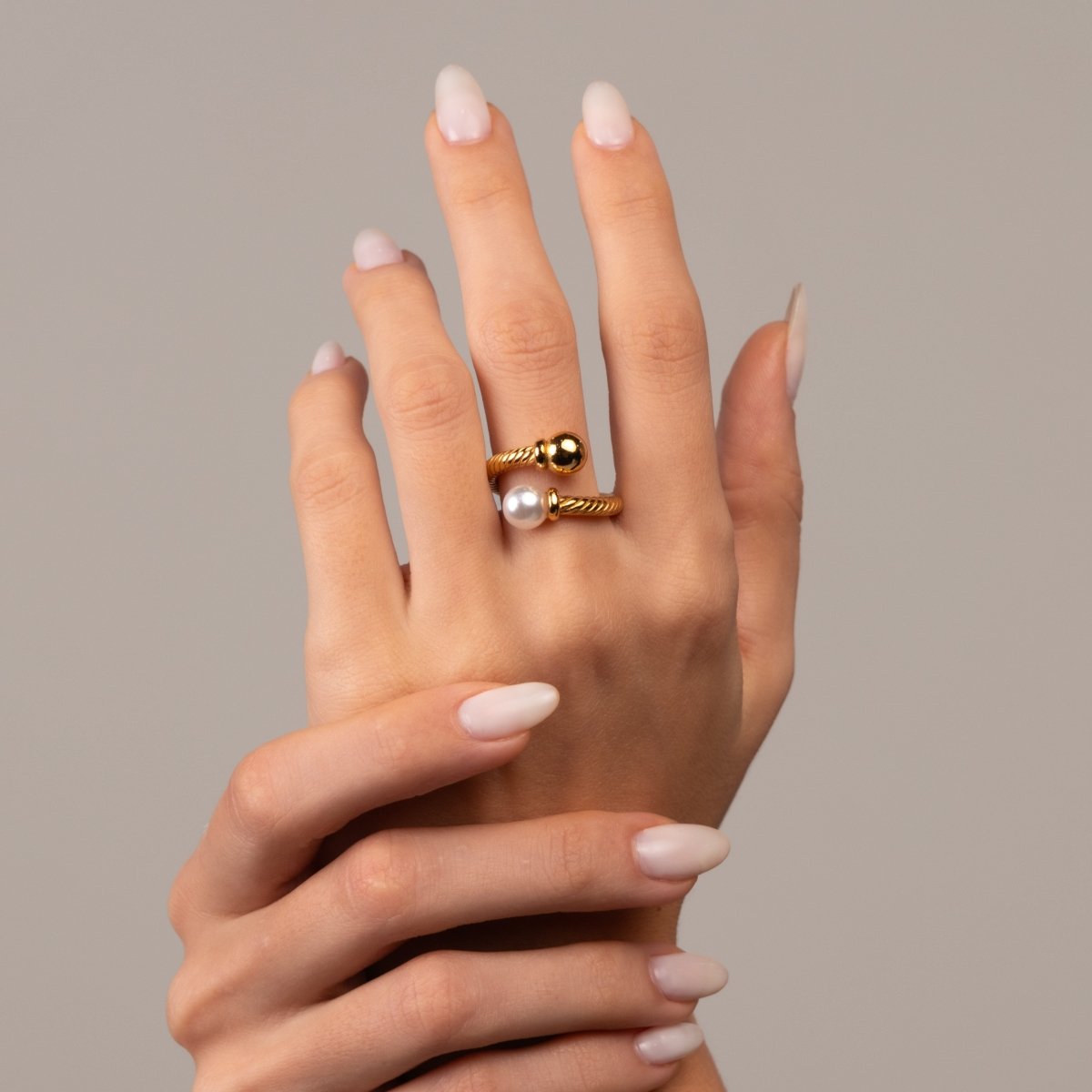 Elegance Pearl Ring - 18k Gold Plated