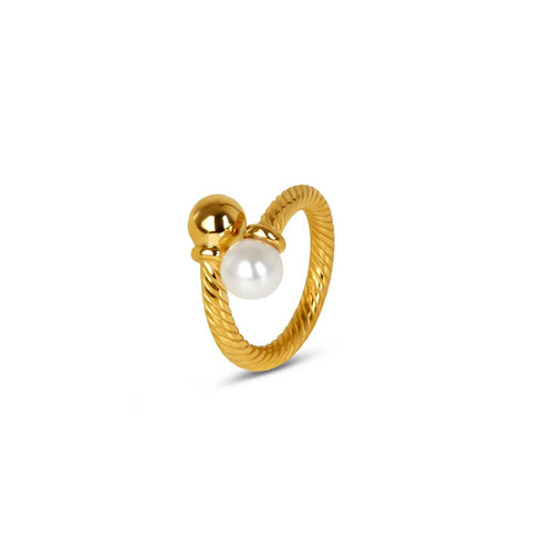 Elegance Pearl Ring - 18k Gold Plated