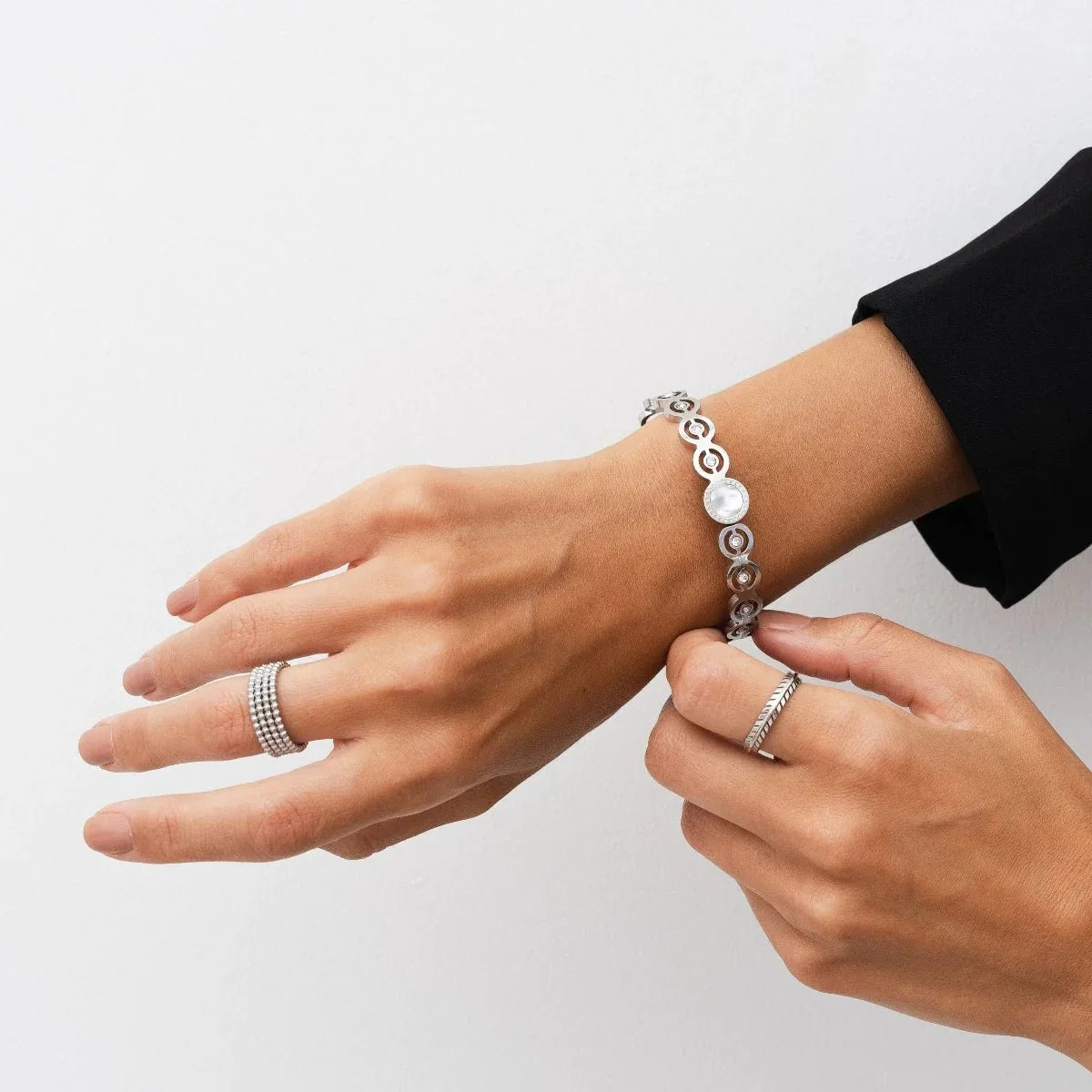 Iconic Spheres Ring 18k Gold Plated - Silver