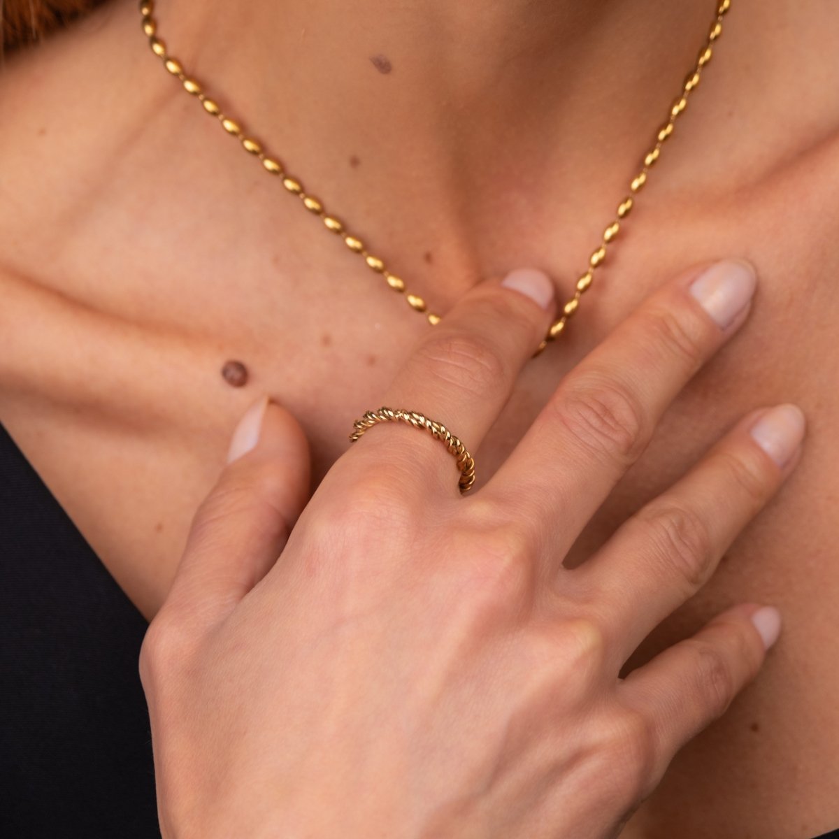 Spiral Ring - 18k Gold Plated