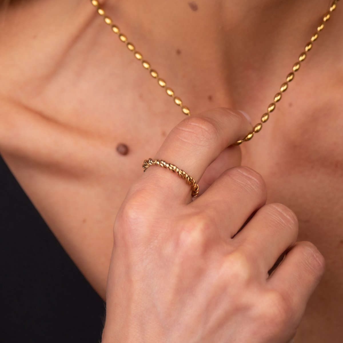 Spiral Ring - 18k Gold Plated