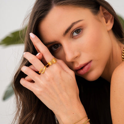 Buckle Ring 18k Gold Plated