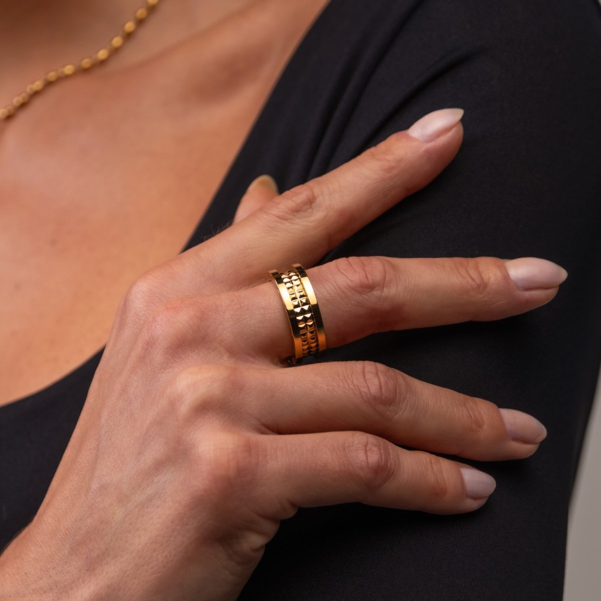 Genova Ring 18k Gold Plated