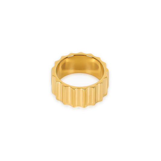 Groove Ring - 18k Gold Plated