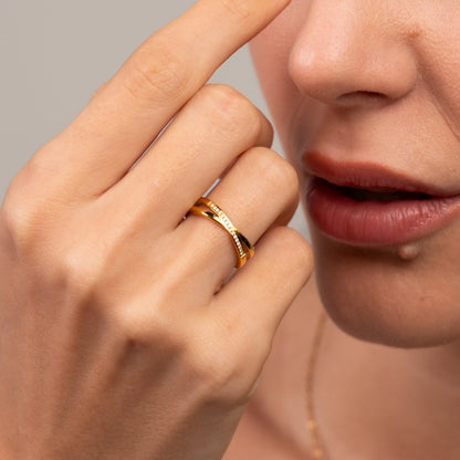Lucia Double Ring - 18k Gold Plated