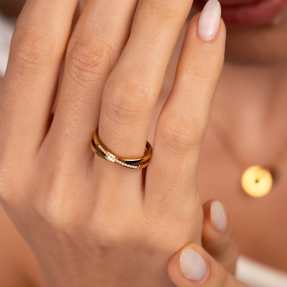 Lucia Double Ring - 18k Gold Plated