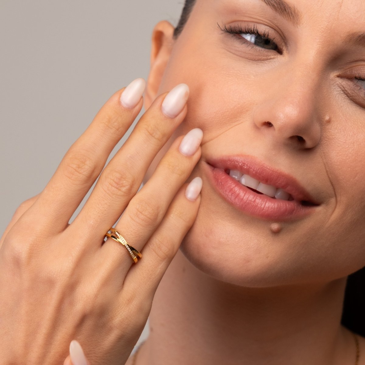 Lucia Double Ring - 18k Gold Plated