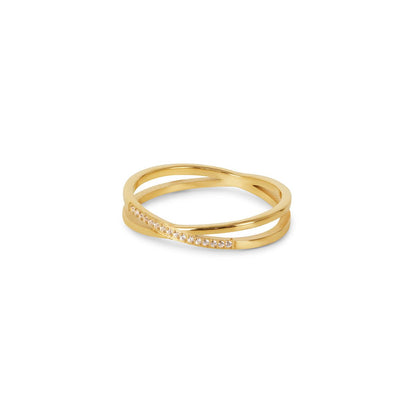 Lucia Double Ring - 18k Gold Plated