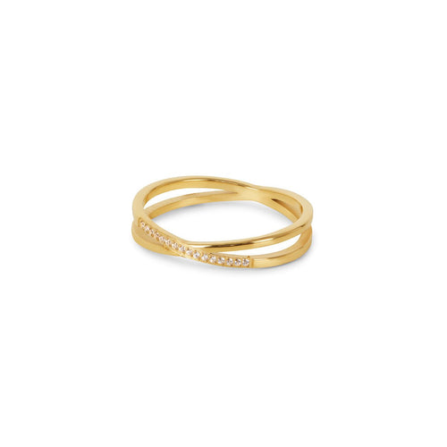 Lucia Double Ring - 18k Gold Plated