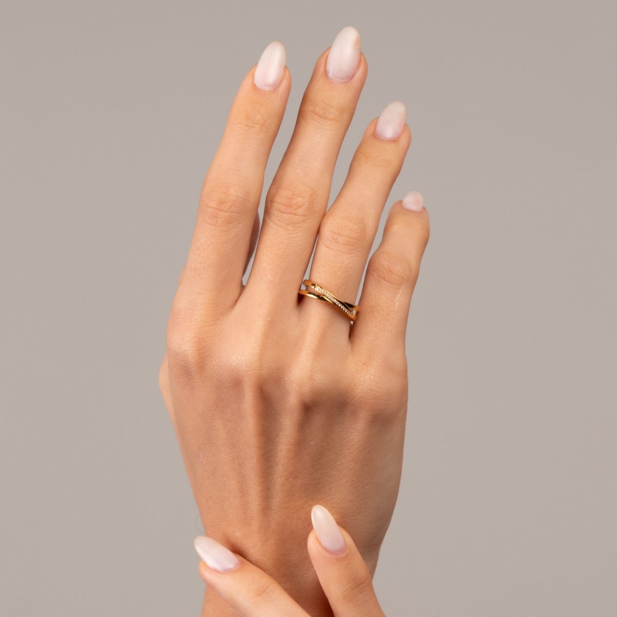 Lucia Double Ring - 18k Gold Plated