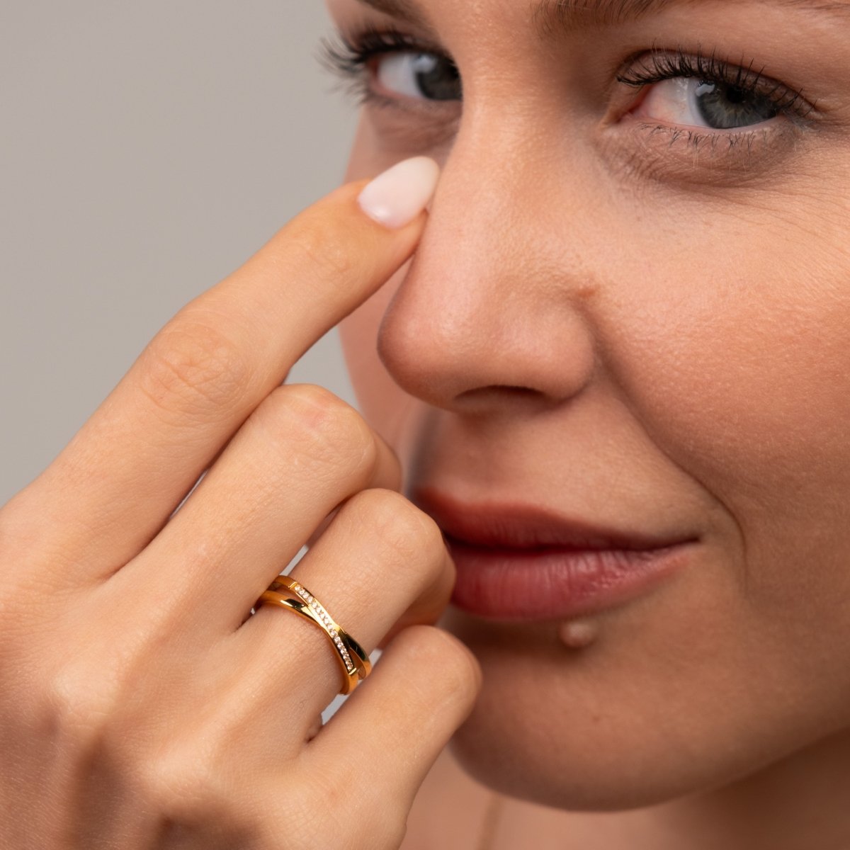 Lucia Double Ring - 18k Gold Plated